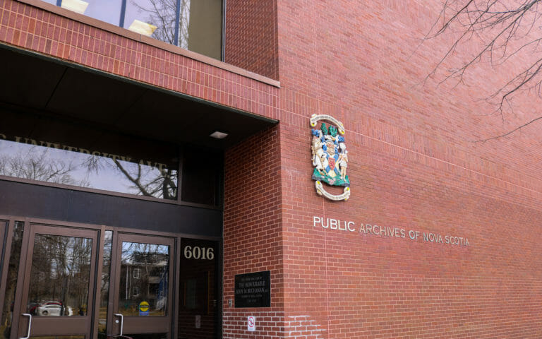 In this image: The outside of the Public Archives of Nova Scotia.