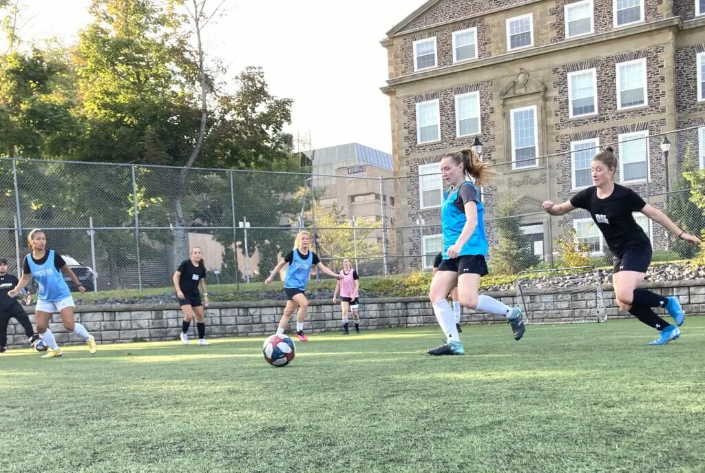 Women's soccer practice