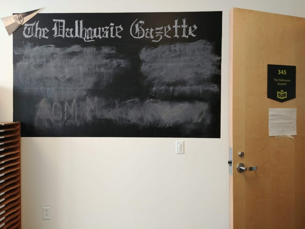 In this image: Dalhousie Gazette office