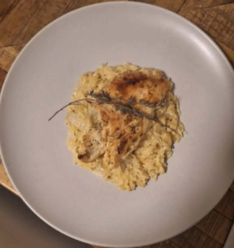Lemon orzo chicken