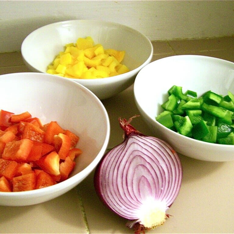 Sweet Pepper Salad ingredients - photo by Rob Sangster-Poole