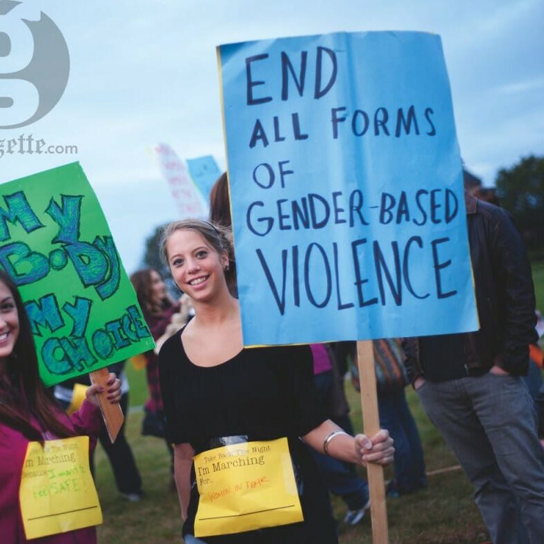 Take back the night. Photo by Angela Gzowski