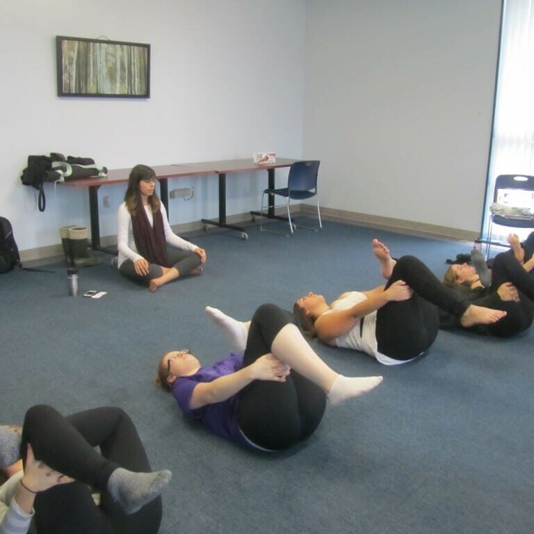 Hour 26: 108 Yoga instruction donated a free class (Photo by Sarah Lawrynuik)