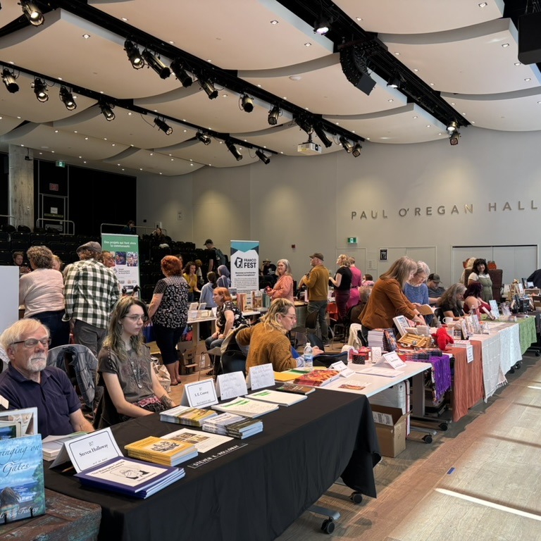 Authors gather in the Halifax Central Library for Booktoberfest on Oct. 3, 2026 (Ellie Gary-Jones/The Dalhousie Gazette)