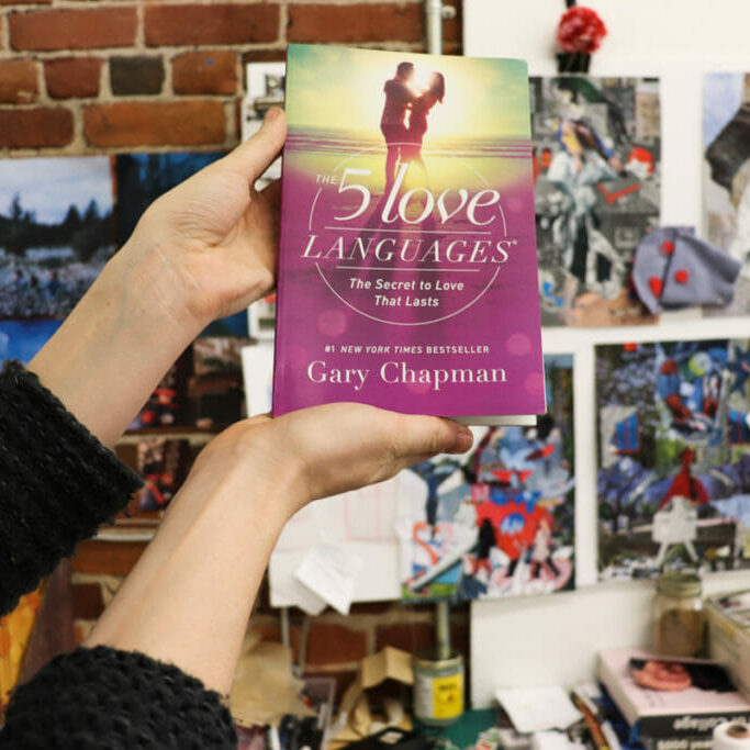 In this image: Gary Chapman's book, The 5 Love Languages.