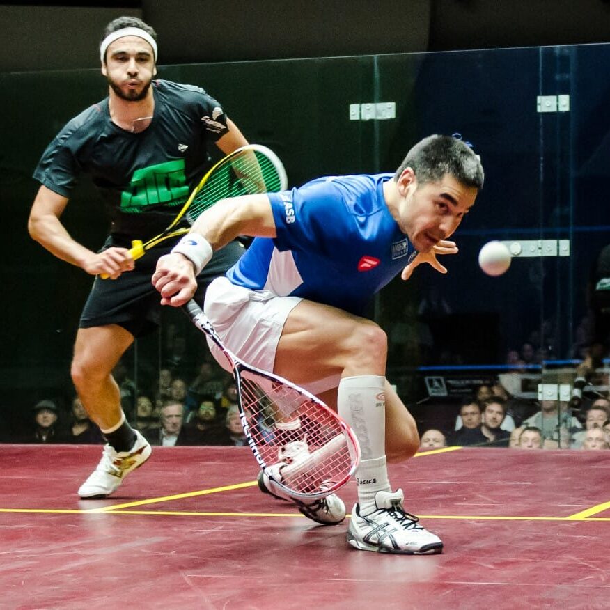 Thierry Lincou is in the finals. Photo by Jim Neale via Bluenose Squash Classic.