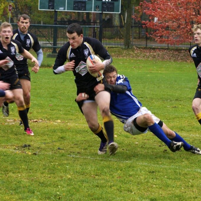 AliceHebb_Rugby It was another hard-hitting instalment of the Dal-King's rivalry on Nov. 3 (Photo by Alice Hebb)