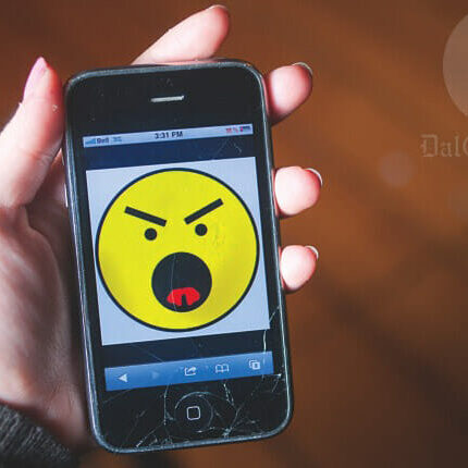 Angry face iphone, by A. Gzowski 'Now how am I going to play Angry Birds?' Photo by Angela Gzowski