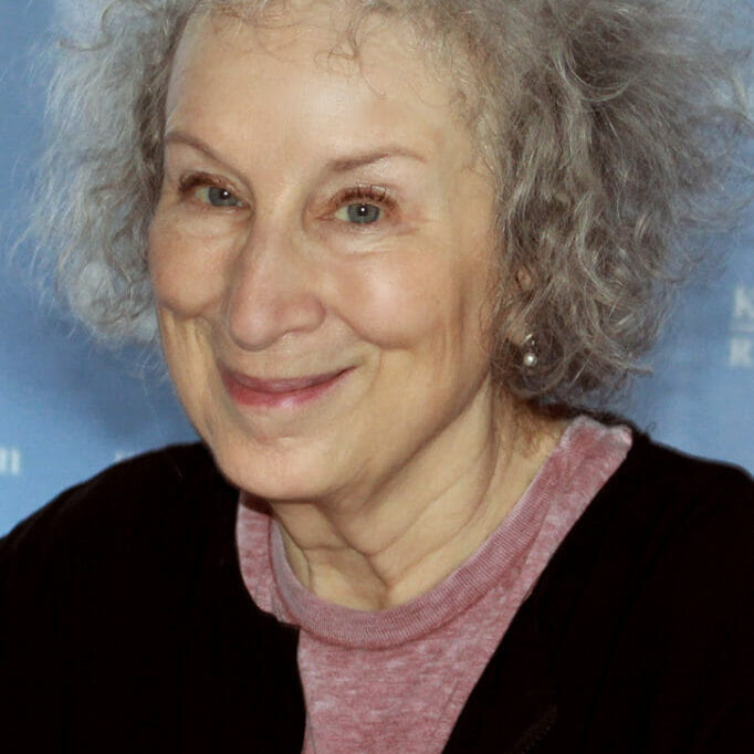 In this image: Margaret Atwood.