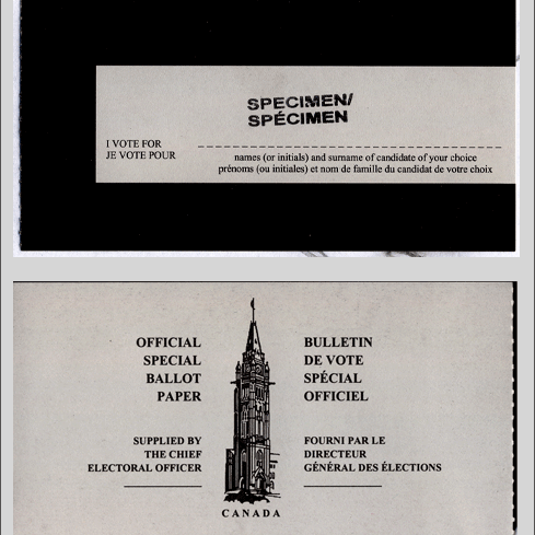 You’ll need to know how to spell your candidates’ name when you receive a blank ballot to vote.(Photo via Elections Canada)