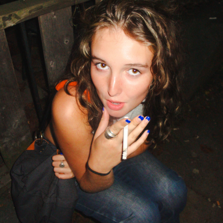A student smokes a cigarette outside of the Local in Halifax, N.S. on Sept. 11, 2024. (Jenna Olsen/The Dalhousie Gazette)