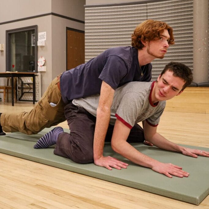 Image by Jenna Olsen Zack and Joe demonstrate the Sphinx (Image by Jenna Olsen)