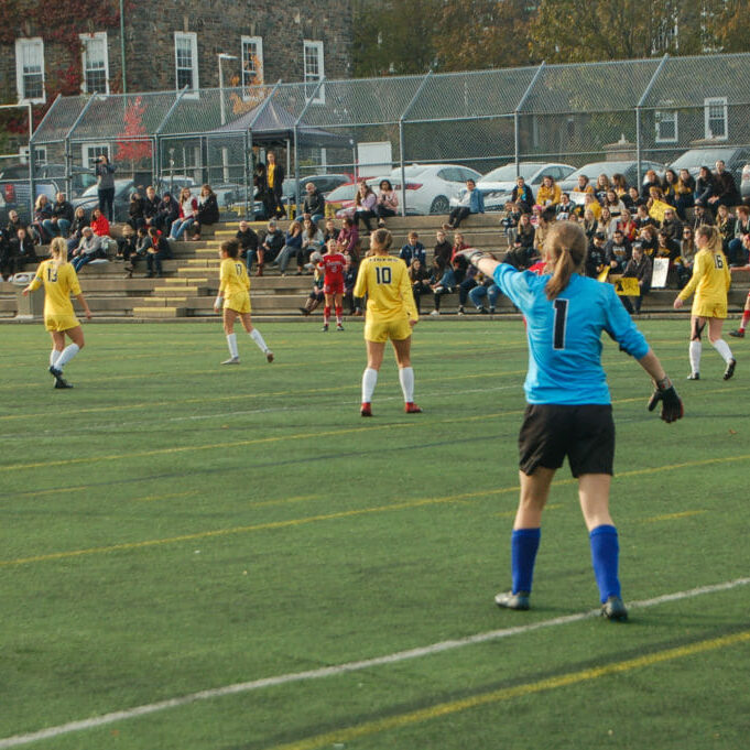 CrowdedNet_SarahMoore In this image: A women's soccer game at Dalhousie University.
