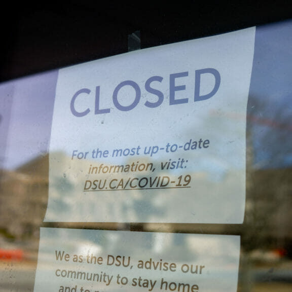 It has officially been one year since the COVID-19 pandemic forced Dalhousie to stop most 
in-person classes. (Photo by Lane Harrison) 