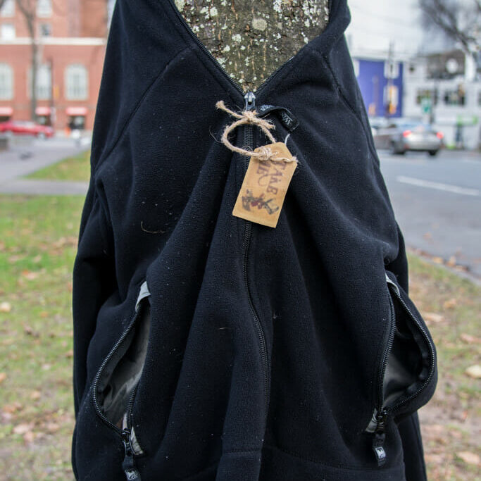 _DSC4208 Free jackets were recently left around Halifax for those who need them. (Photo by Patrick Fulgencio)