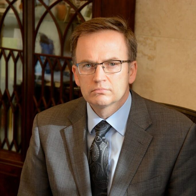 Dalhousie University president Richard Florizone in his office. (Photo by Jennifer Gosnell) 
