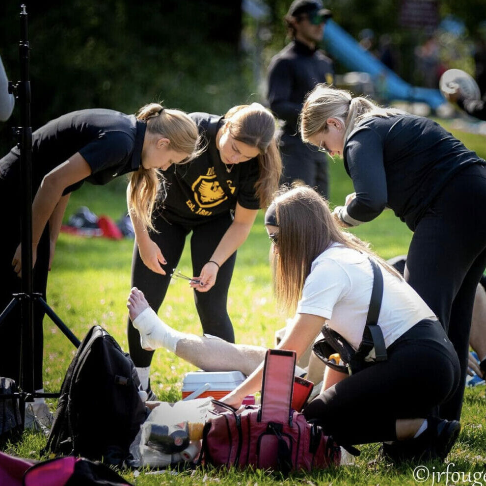 The Dal rugby trainers in action on the field // Image via @dalmrugby on Instagram