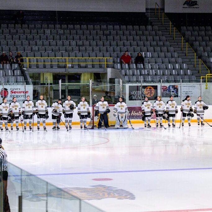 Halifax, Nova Scotia - Oct 04, 2023:  AUS Women's hockey between Dalhousie Tigers and Mount Allison Mounties at the Halifax Forum in Halifax, Nova Scotia. (Trevor MacMillan/Dalhousie Tigers)