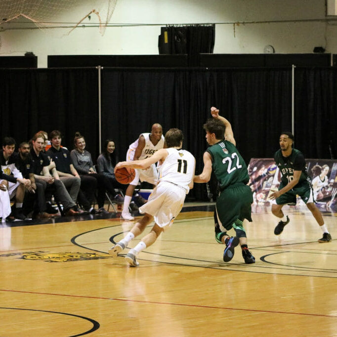 The Dalhousie men's basketball team took on the University of Prince Edward Island on Jan. 19. The Tigers won 94-55.