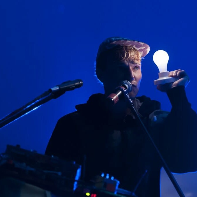 Rich Aucion lit up the stage Saturday night. (photo by Chris Parent)