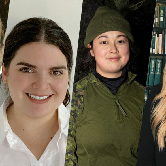Katherine Meagher, Emily Stapleton, Caleigh Wong and Charlotte Moase were 
among the students from Dal selected to attend this year’s virtual Daughters of the Vote 
conference. (Photos contributed by Katherine Meagher, Emily Stapleton, Caleigh Wong and Charlotte 
Moase) 