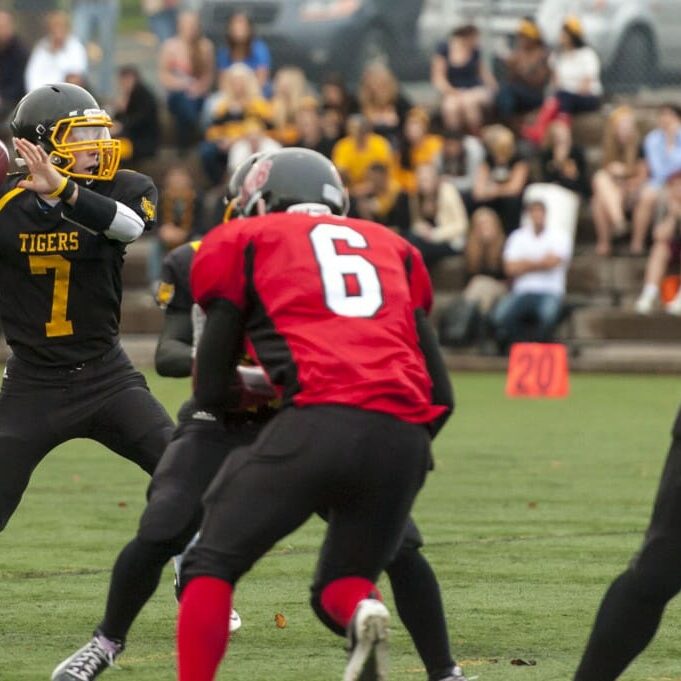 Nick Hunsley (7) drops back to pass in the Sept. 14 game. 