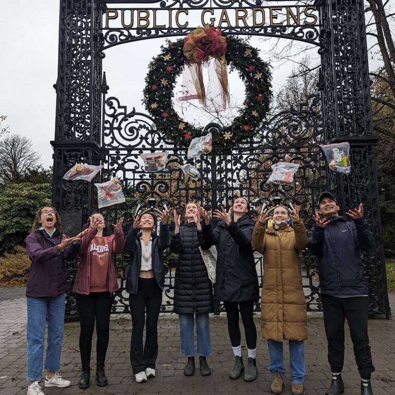Some of Greater Love Dalhousie’s members outside the Halifax Public Gardens. Image credit: Charlotte Arsenault