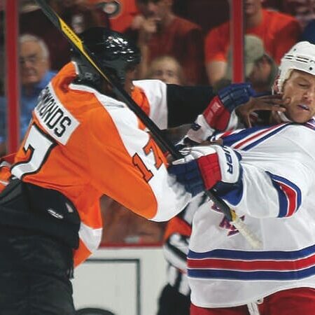 Wayne Simmonds and Sean Avery. Photo by Bruce Bennett, Getty Images
