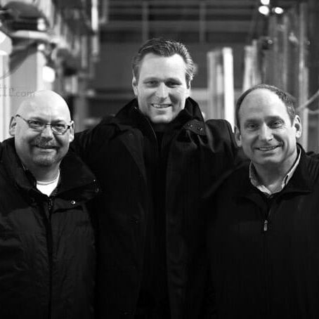 Darren Cossar, Rick Reusse and Paul Herron spend their last evening at Memorial Arena. Photo by Martina Marien