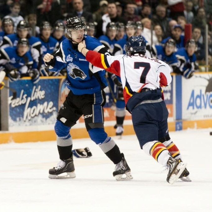 HockeyFight_ChrisParent Keep it, scrap it, debate it or accept it: Four writers weigh in on fighting in hockey (photo by Chris Parent)