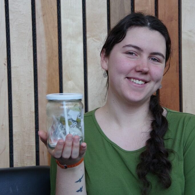 IMGP3340 Second year student Brianna Maxwell is leading a zero waste lifestyle this year