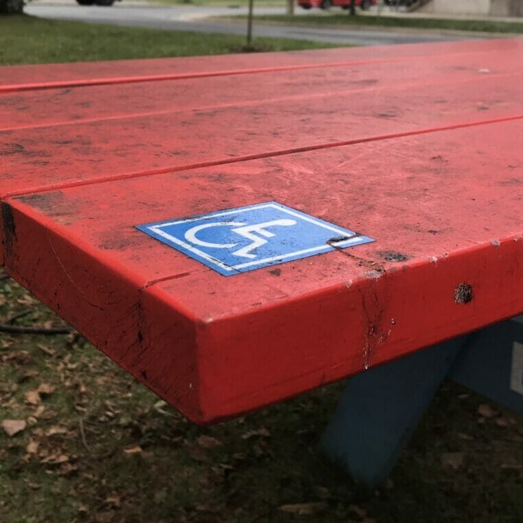 Halifax picnic table The city installed this picnic table with an accessible table-end over the summer.