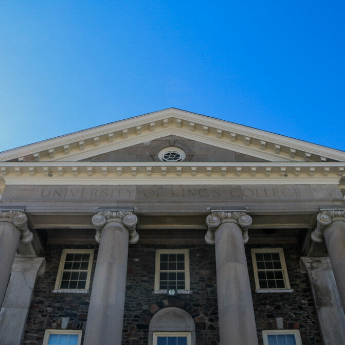 In this image: The front of the University of King's College's Arts and Administration building.