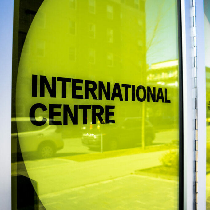 Internationalstudenttuition_EvanDeSilva In this image: The sign of Dalhousie's International Centre.