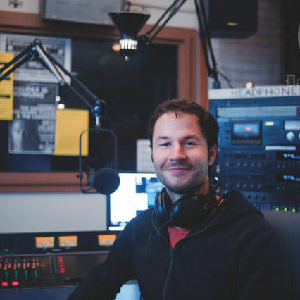 Zack Shave is a volunteer at CKDU. Photo by Angela Gzowski