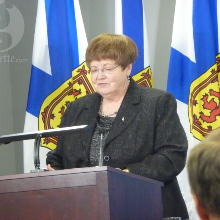 The Honourable Marilyn More, Minister of Labor and Advanced Education, announced the new MOU at One Government Place on Thursday. Photo by Kat Pyne.