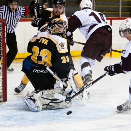 Cory Tanaka scores for the Huskies early in the 3rd in a Jan. 20 game. Photo by Martina Marien