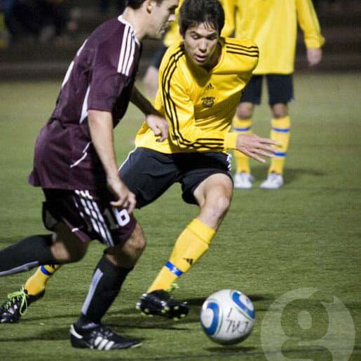 Men's soccer, Oct 21. Photo by Rob Grandy