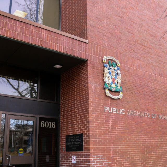 In this image: The outside of the Public Archives of Nova Scotia.