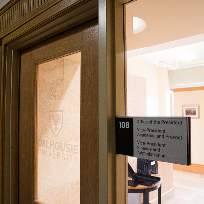 The provost's office in the Henry Hicks Academic Administration Building at Dalhousie University in Halifax, Nova Scotia, on Sept. 18, 2026. (Enzo Stimpson/The Dalhousie Gazette)