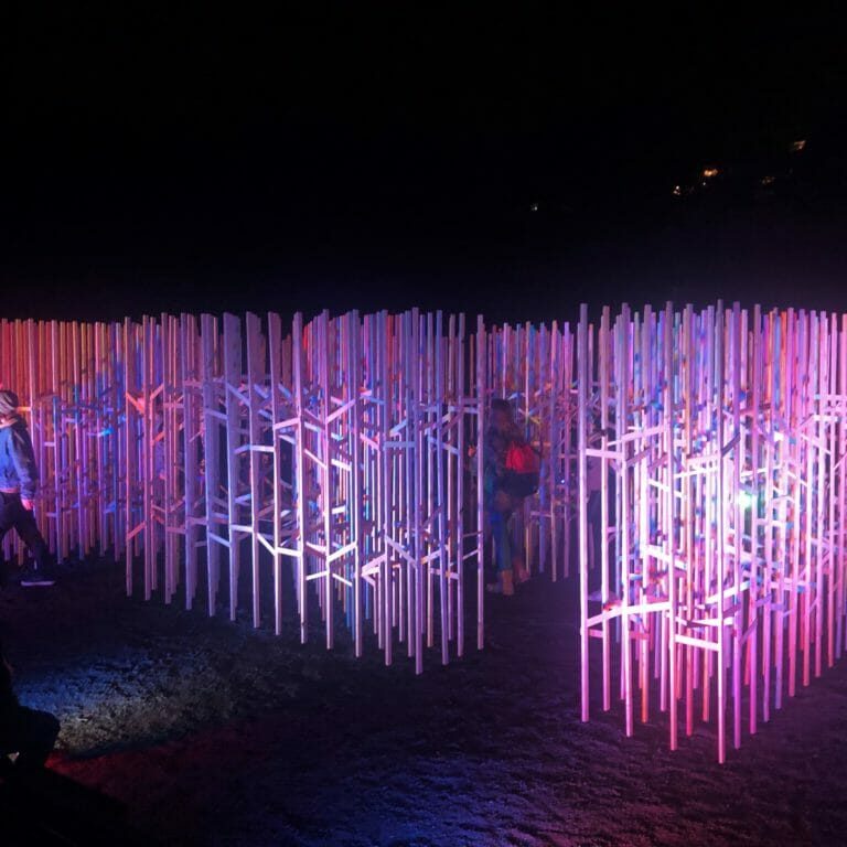 In this image: The "Luminous Cloud" installation at Nocturne 2019.