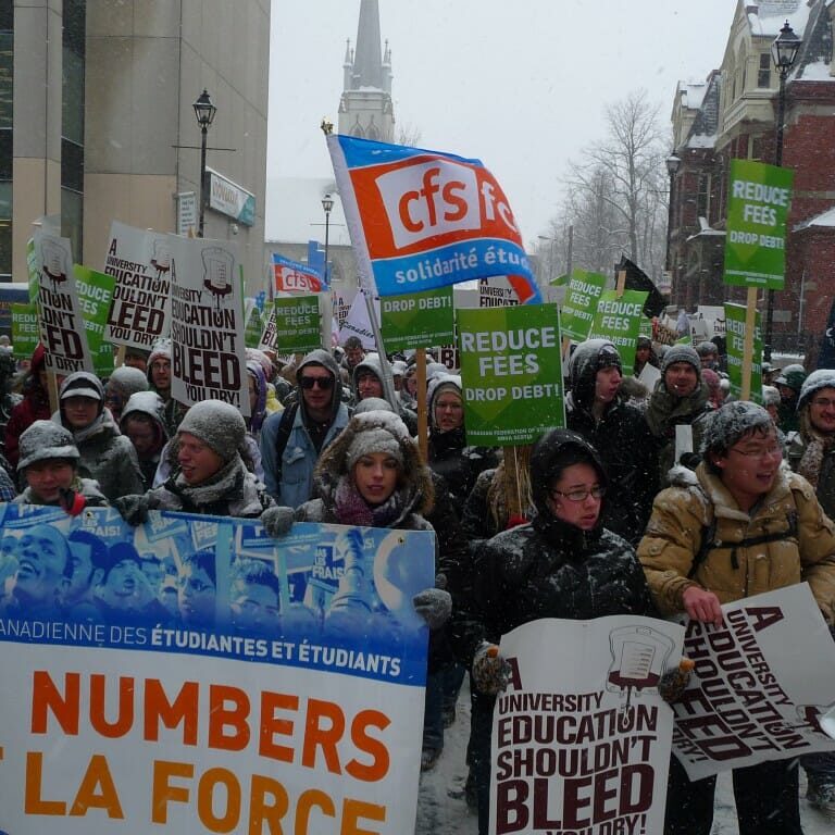 The front of the march