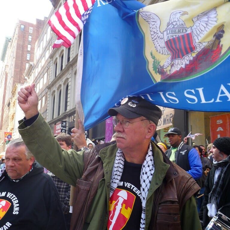 P1080109 Veterans led the Occupy march to Foley Square. Photo by Kat Pyne.