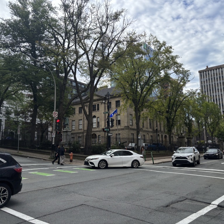 Province House, home of the Nova Scotia legislature, stands in Halifax, Nova Scotia, on Sept. 14, 2026. (Charlotte Wood/The Dalhousie Gazette)