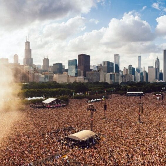 The crowd for Chappell Roan’s headlining set at Lollapalooza in Chicago, Ill. (Image credit: Lollapalooza via Facebook)