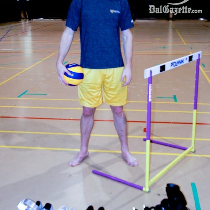 McCulloch is adding new court shoes to his collection now that he's joined Dal volleyball. (Alice Hebb photo)