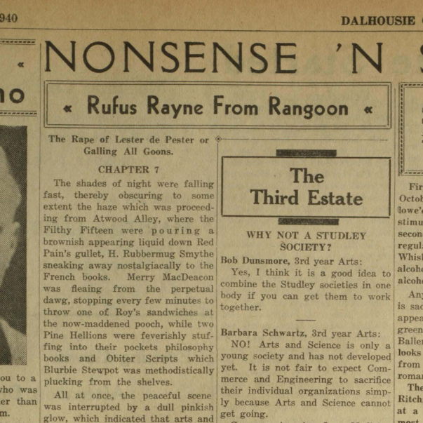 From the Dalhousie Gazette Archives: Volume 73, Issue 7