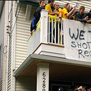 A homecoming 2018 house party is packed on Saturday Sept. 29.