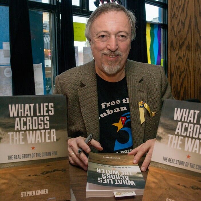 Stephen Kimber at his novel release event (photo by Amin Helal)