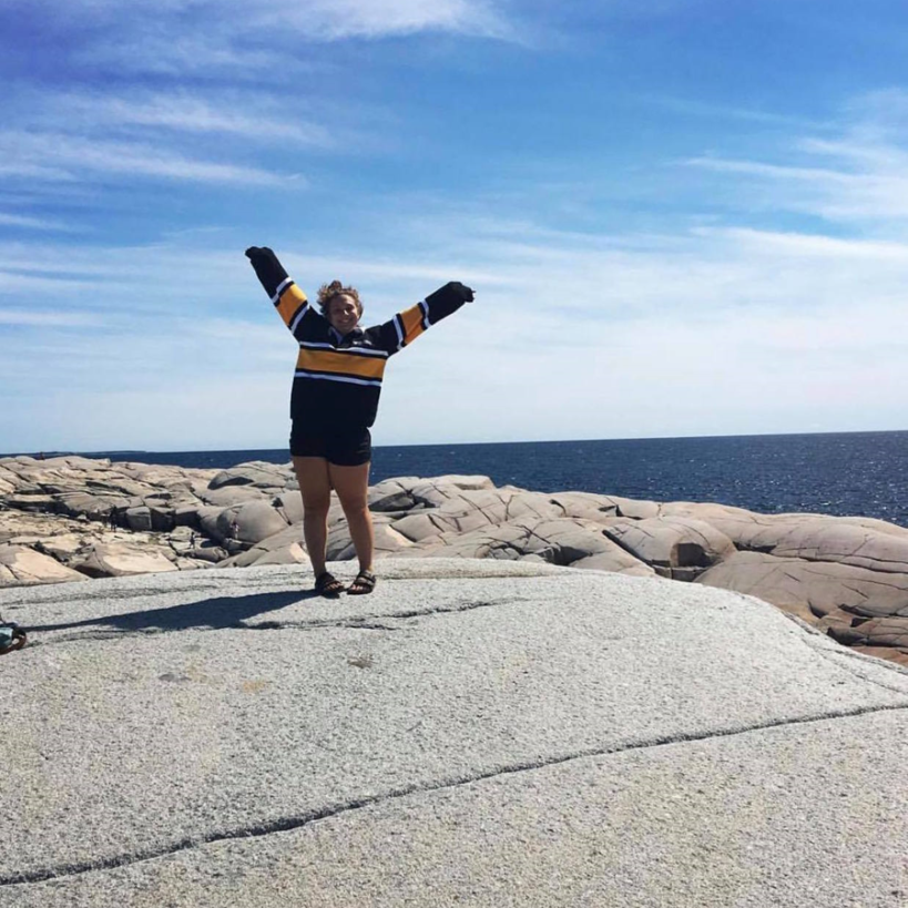 Student ADHD1 In this image: Halle Denardis at Peggy's Cove.